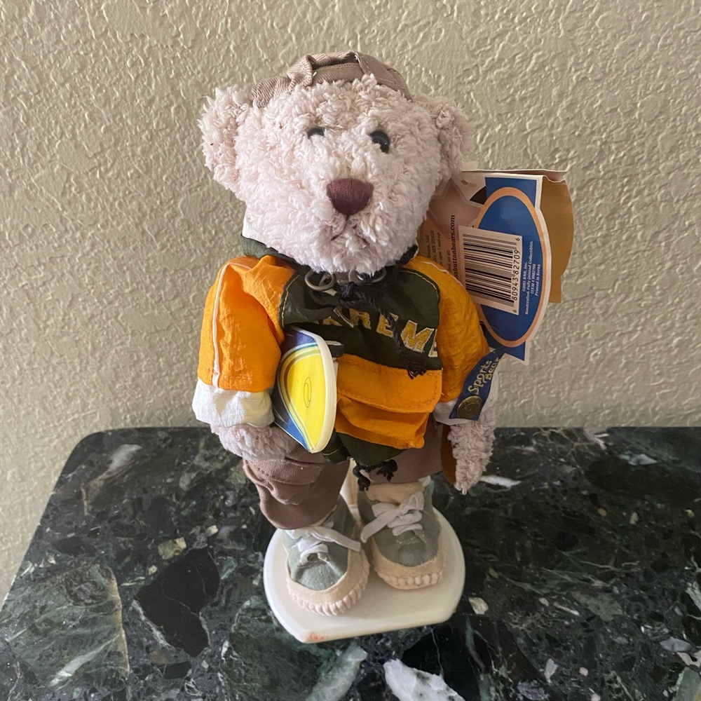 NWT Brass Button Bear Sports Bear Skate Board collectible